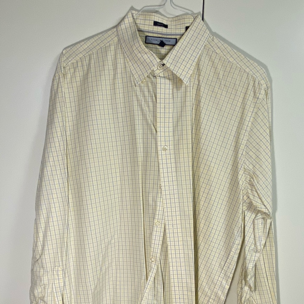 Yellow/Blue Plaided Dress Shirt - Tommy Hilfiger